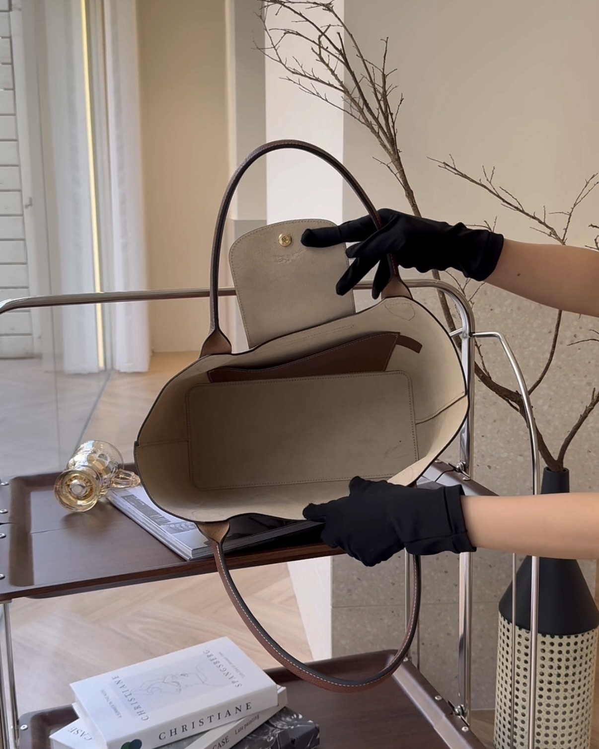 LONGCHAMP｜EPURE 牛皮托特包 棕色