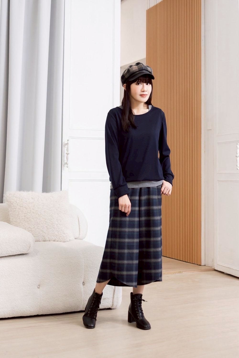 韓版學院風假兩件配色造型設計修身顯瘦棉T上衣X6161