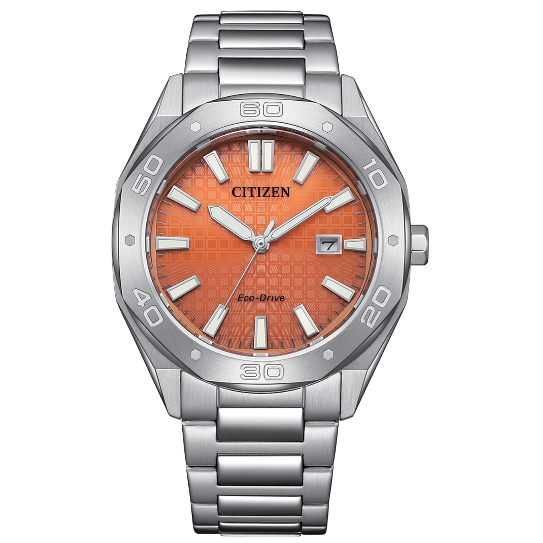 【CITIZEN 星辰】 光動能 八角形 日本機芯 男士運動 不鏽鋼腕錶 手錶 BM7630-80Z