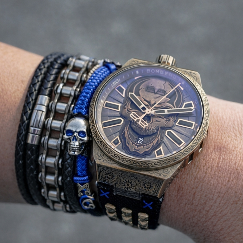 Bolt-68 NEO 系列 銅紋骷髏騎士機械腕錶