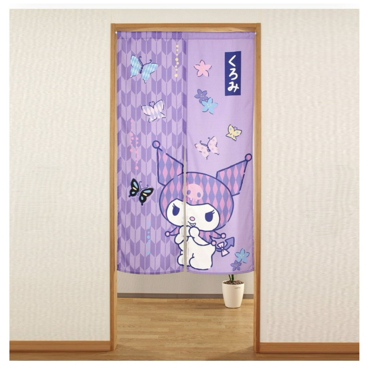 26040-KU Sanrio Kuromi 日本和風長門簾 矢絣 #JP-NM26-14665