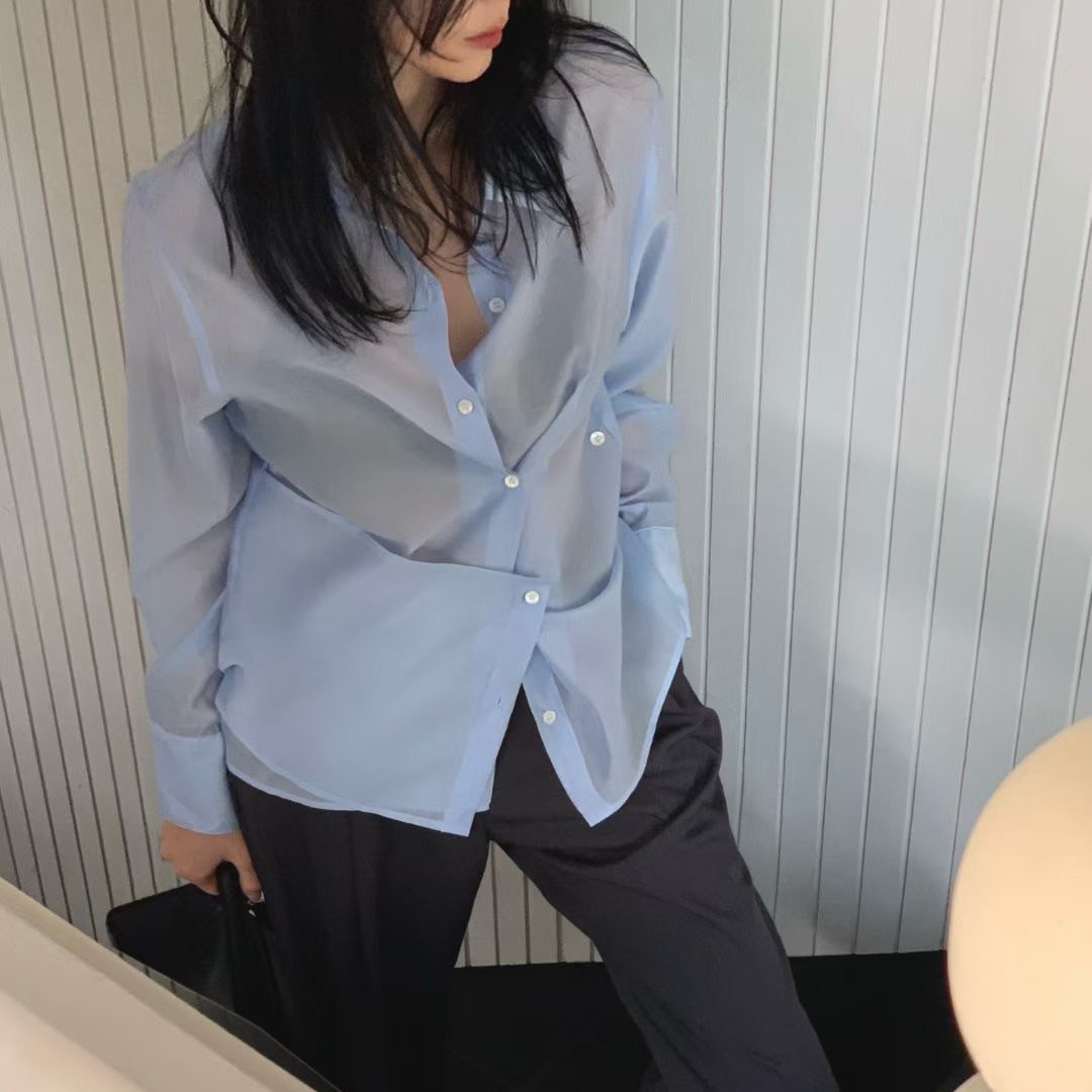 多扣式收腰造型翻領排釦襯衫 / 4色