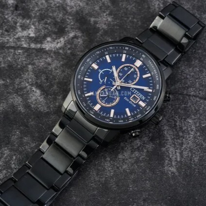 【CITIZEN 星辰】 亞洲限定款 光動能 黑藍 不鏽鋼 手錶 CA0845-83L