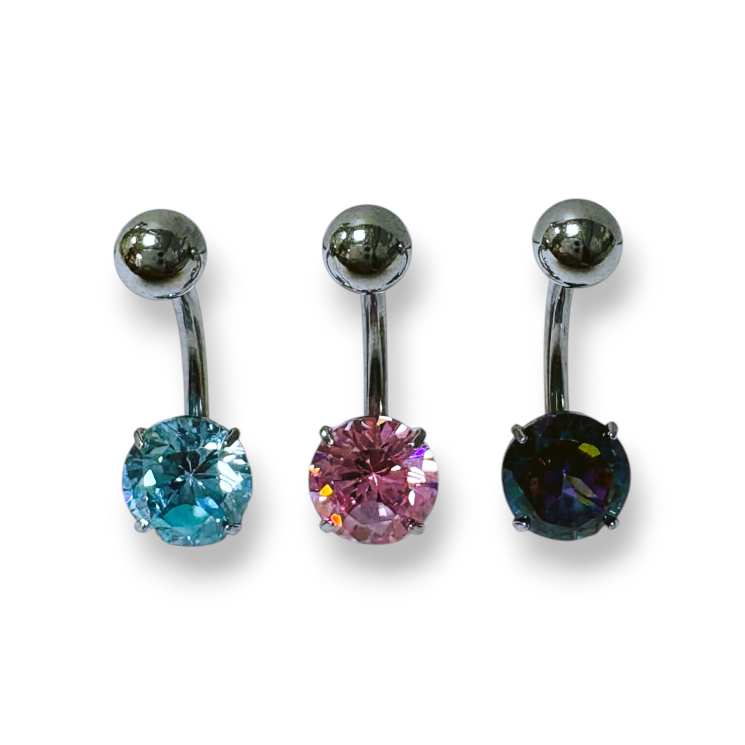 鋼肚環-四爪單鋯 8M 3色(單支價)(ABZ)