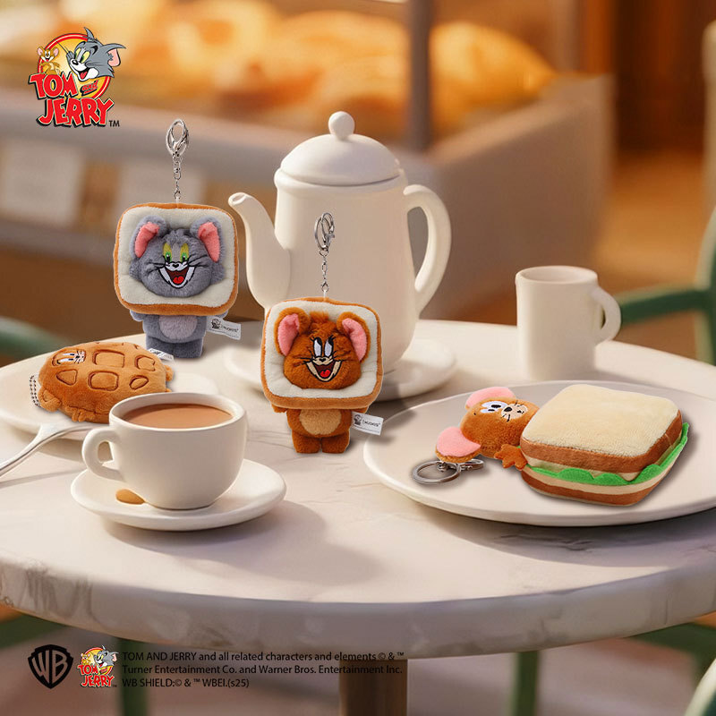 【逢甲 FUZZY】限時預購 TOM & JERRY 湯姆貓與傑利鼠 甜點系列 吐司 麵包 蛋糕 吊飾 鑰匙圈 正版授權