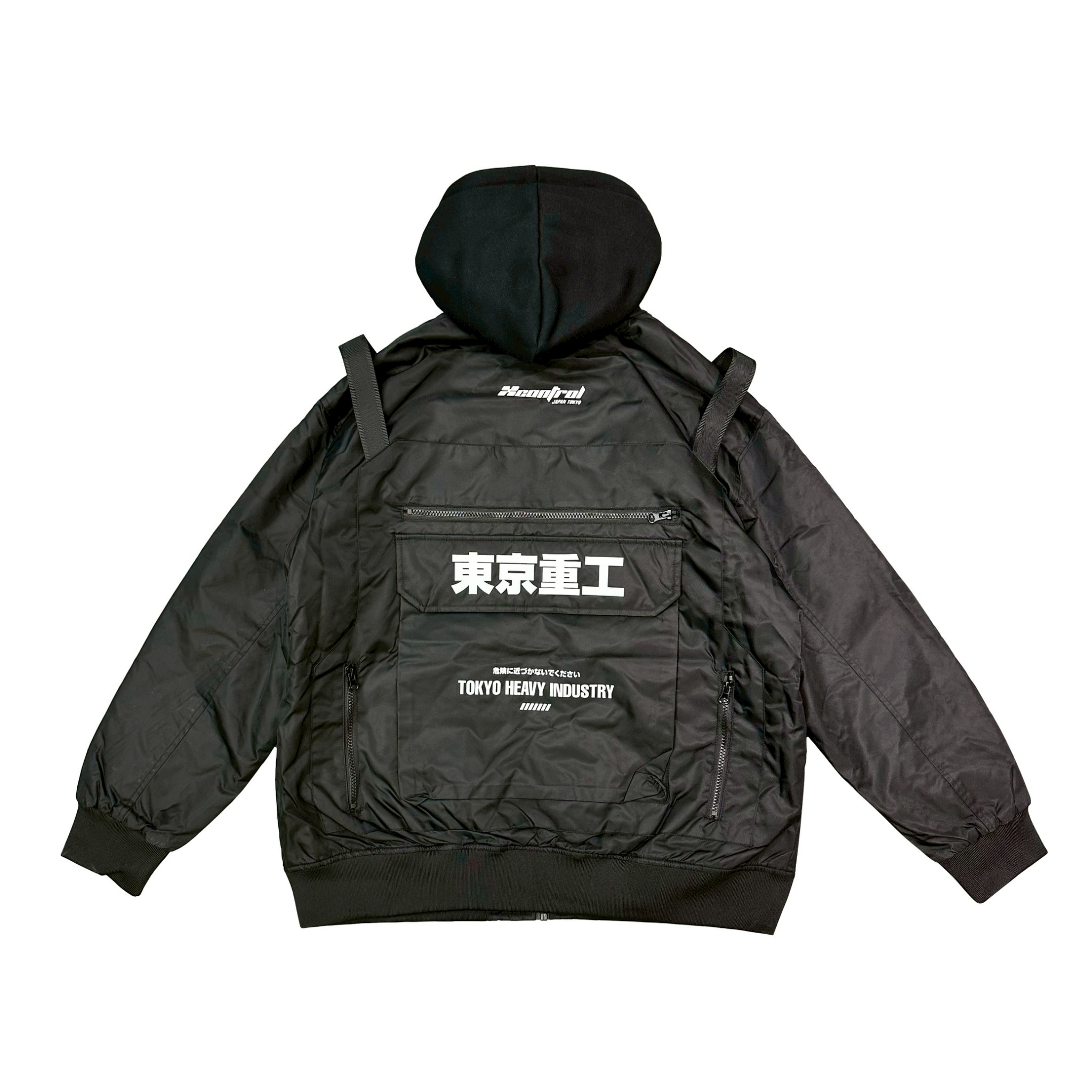 XCTRL 東京重工系統工裝外套(連帽可拆)-黑