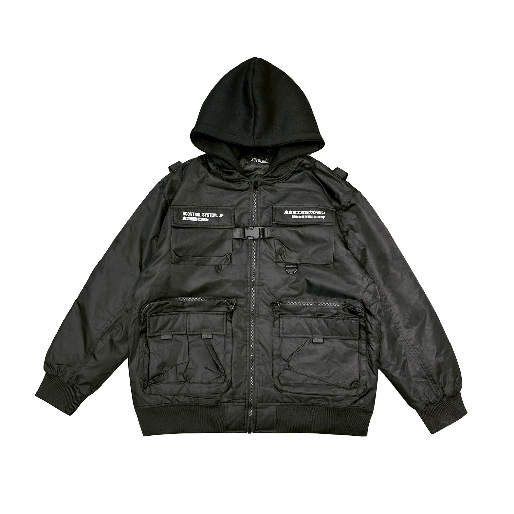 XCTRL 東京重工系統工裝外套(連帽可拆)-黑