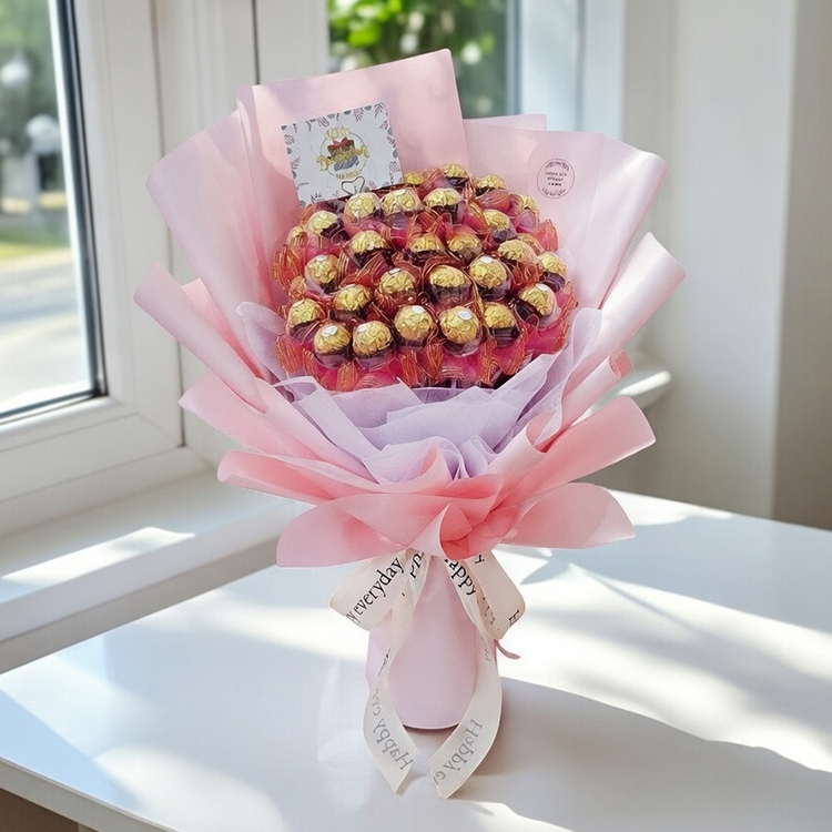 粉紅金莎分享花束