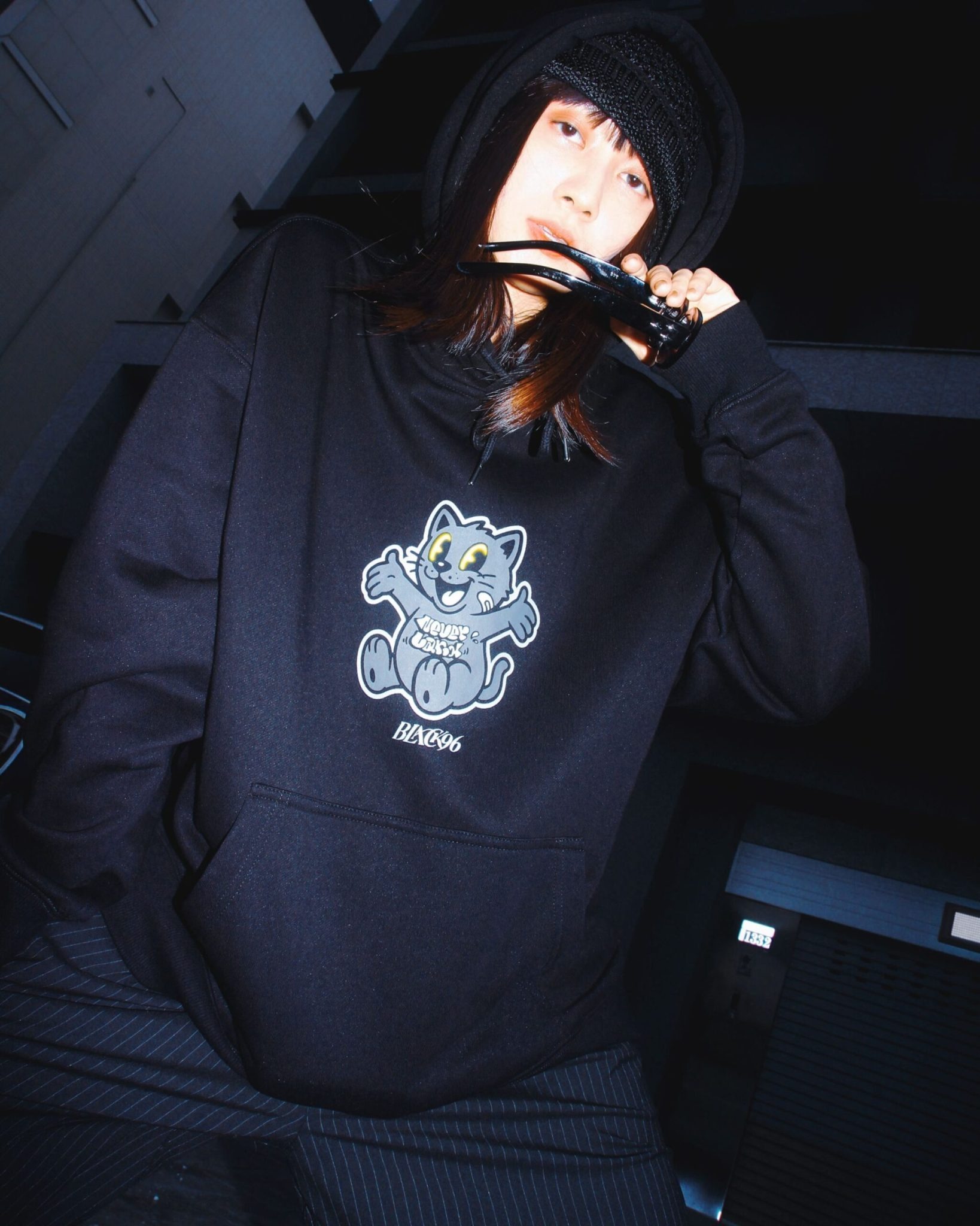 Neverland x BLACK96｜Black Cat Logo Hoodies 聯名款 (Black)