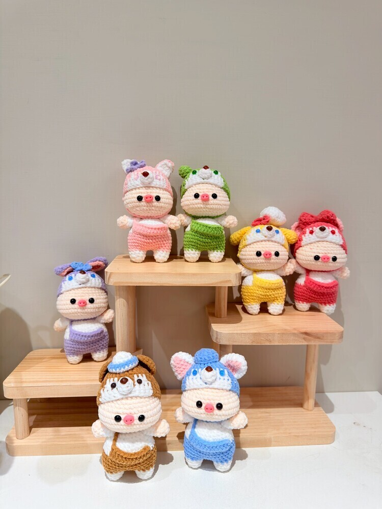 狗狗帽子變裝豬豬吊飾