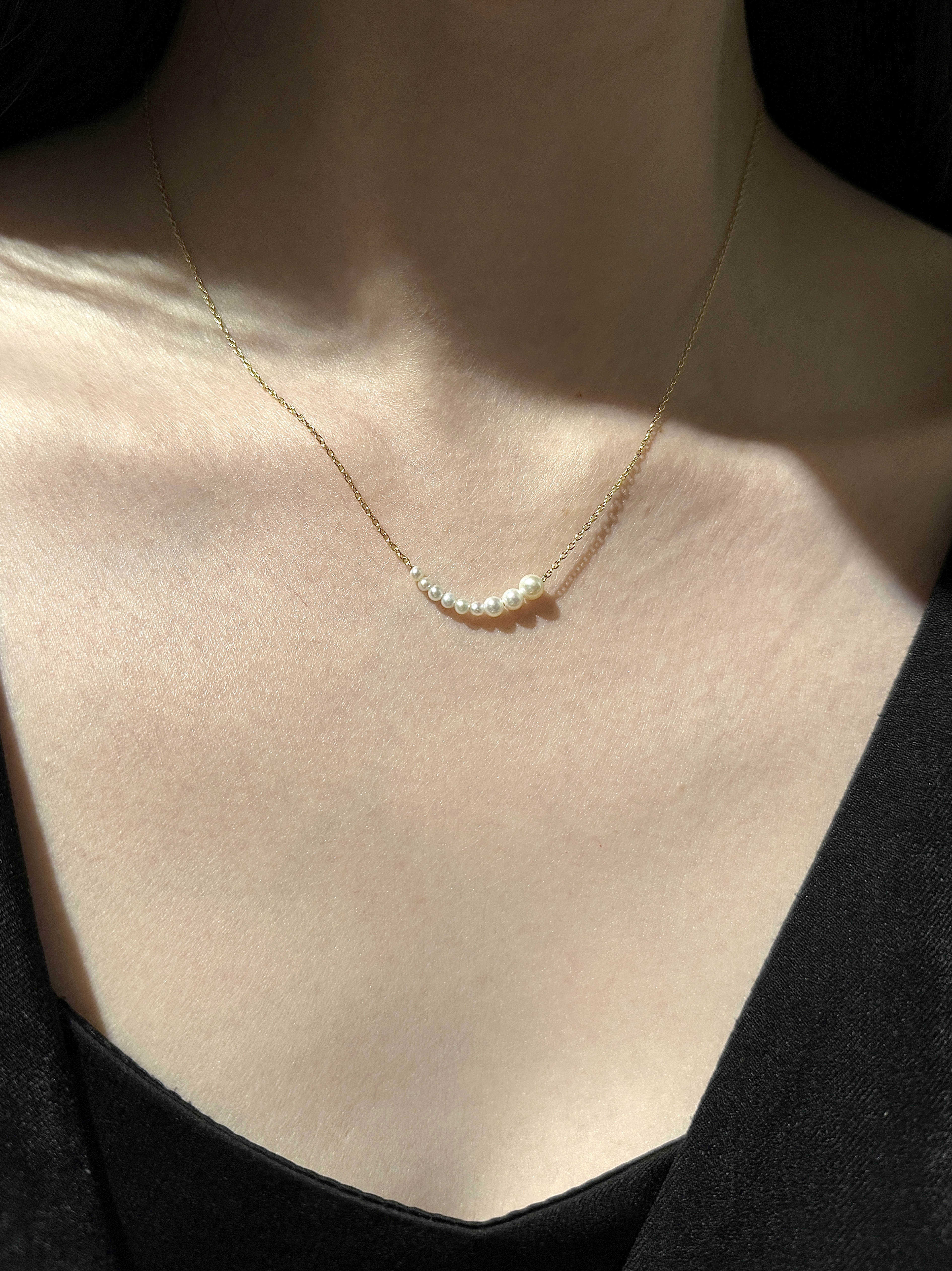 漸層微笑珍珠項鍊