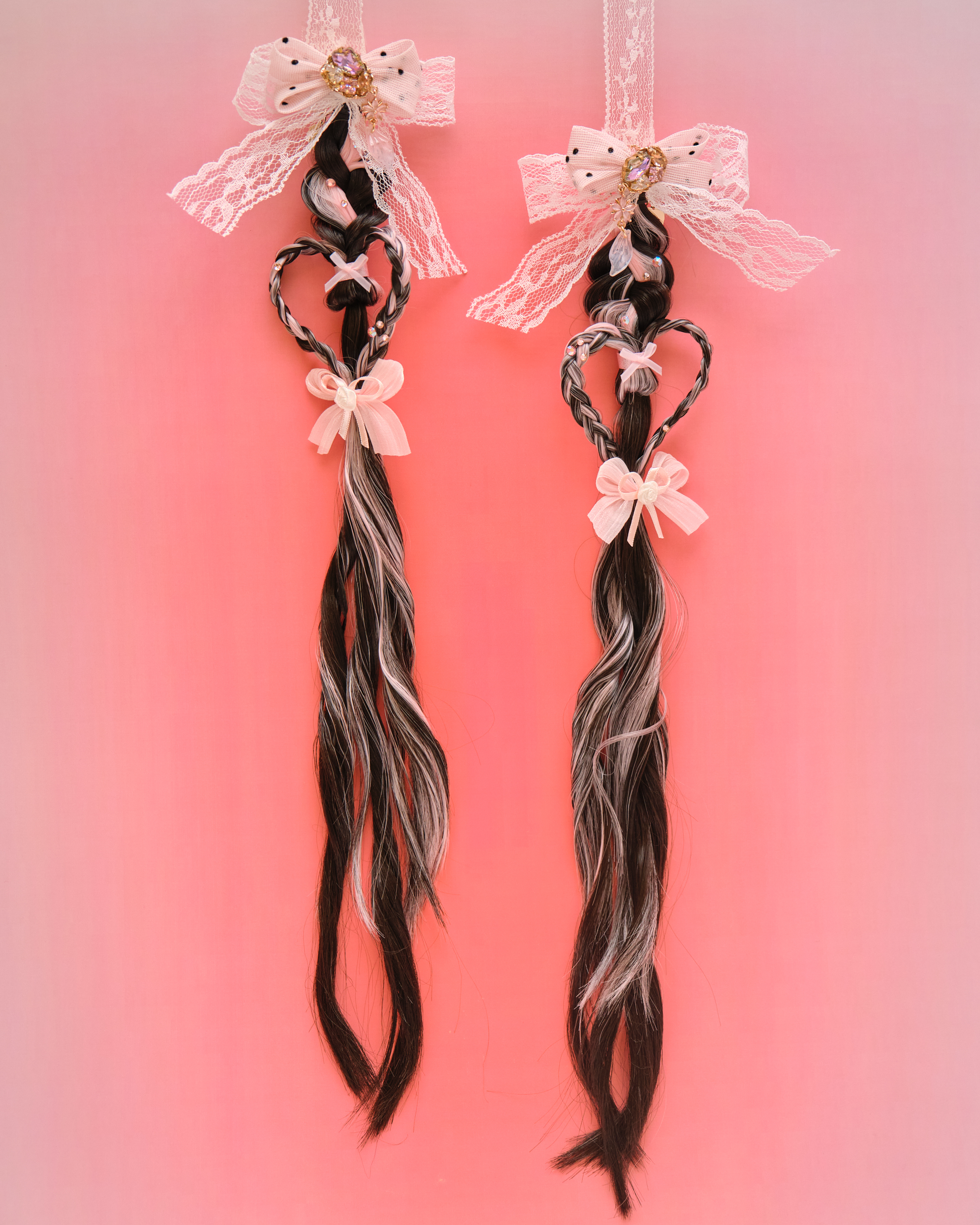 13246 Coquette Ribbon Clip Braids Extensions