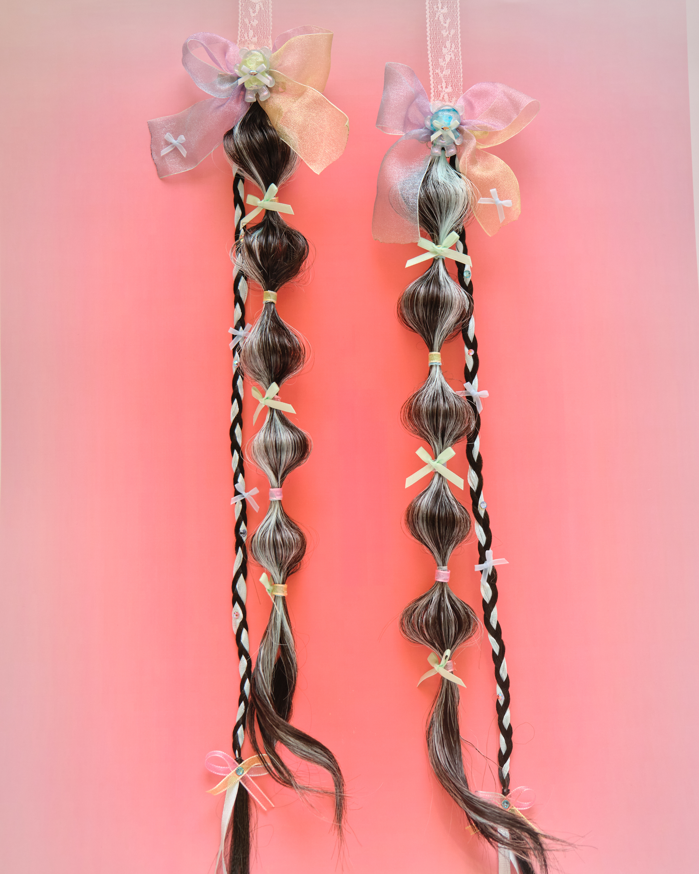 13244 Coquette Ribbon Clip Braids Extensions