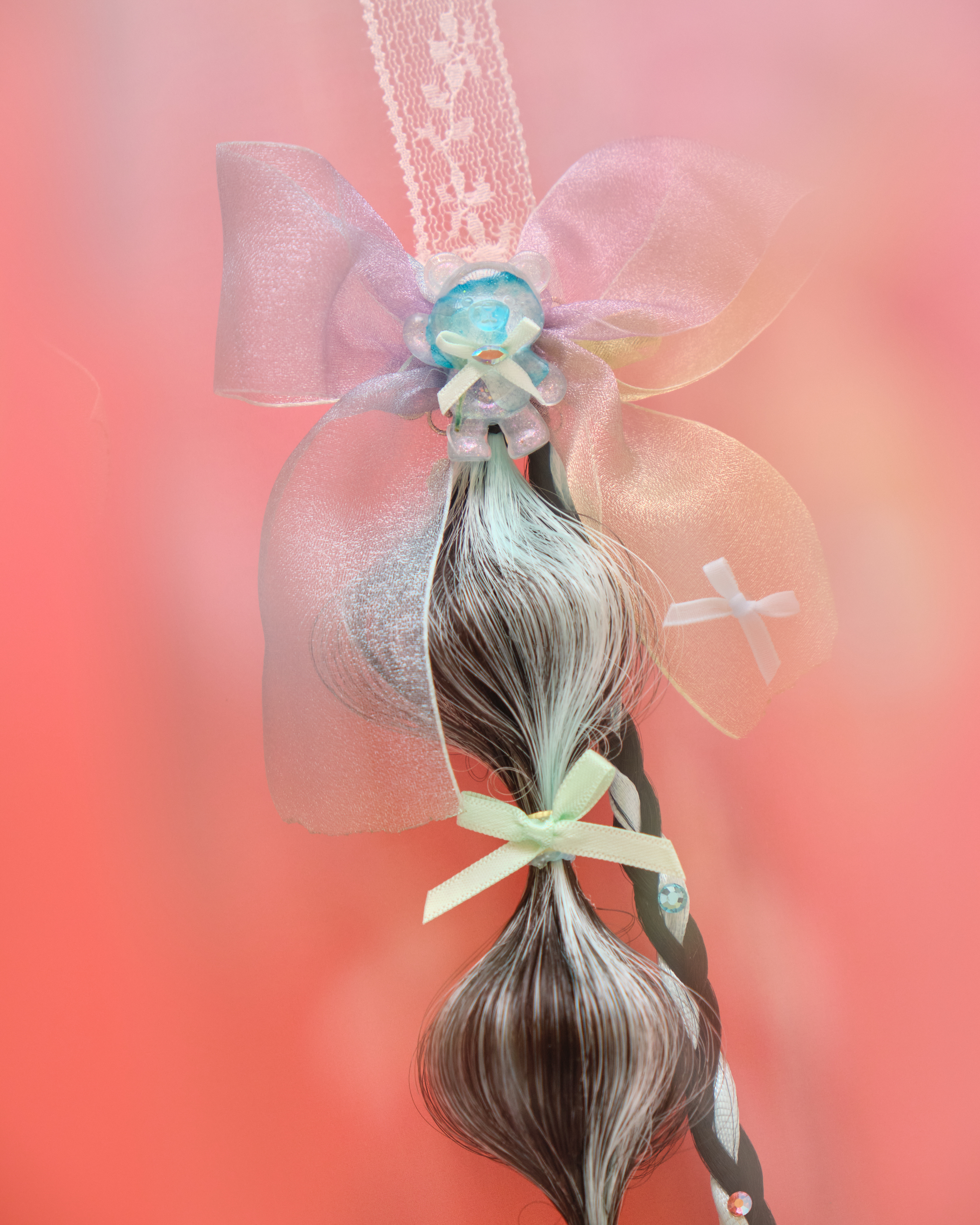 13244 Coquette Ribbon Clip Braids Extensions