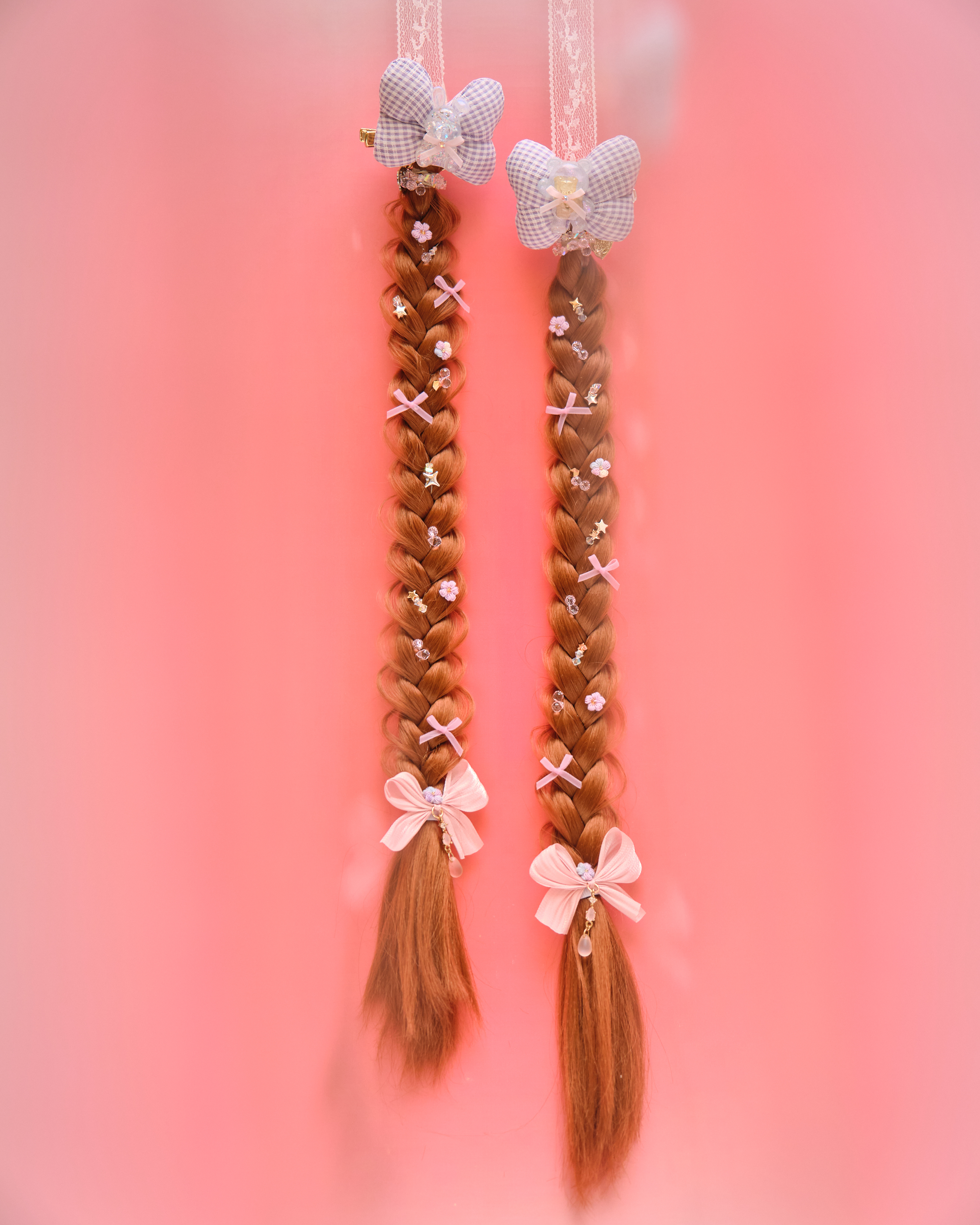 13242 Coquette Ribbon Clip Braids Extensions