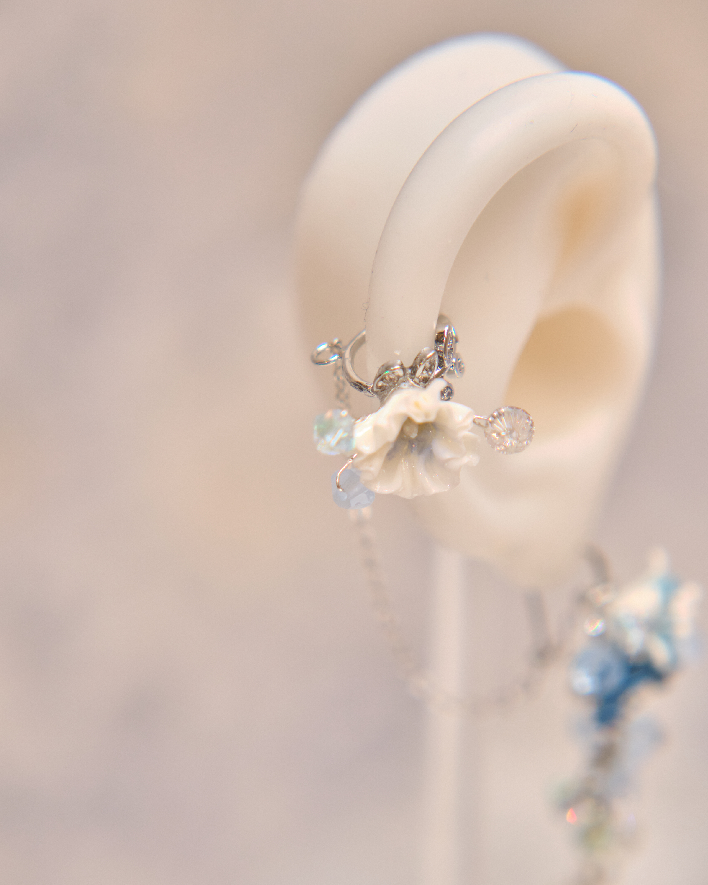 13277 Flower Blossom Dream Ear Cuff and Drop Earring Set