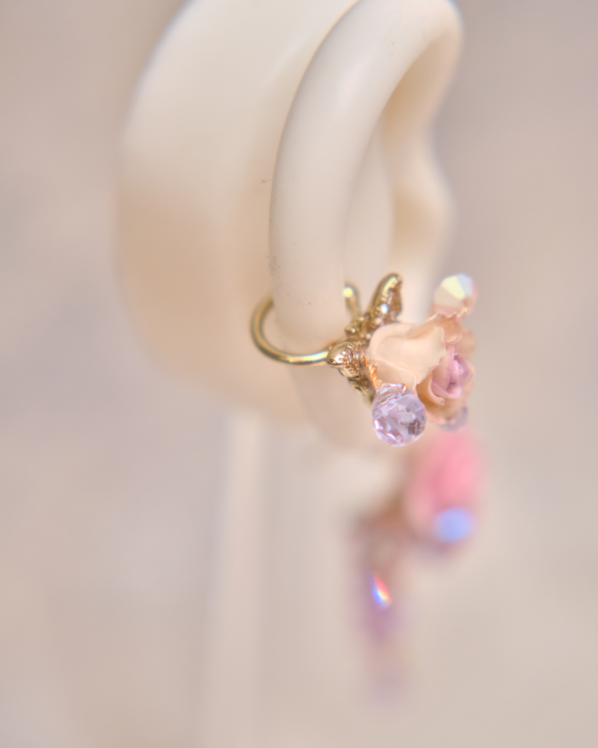 13276 Flower Blossom Dream Ear Cuff and Drop Earring Set