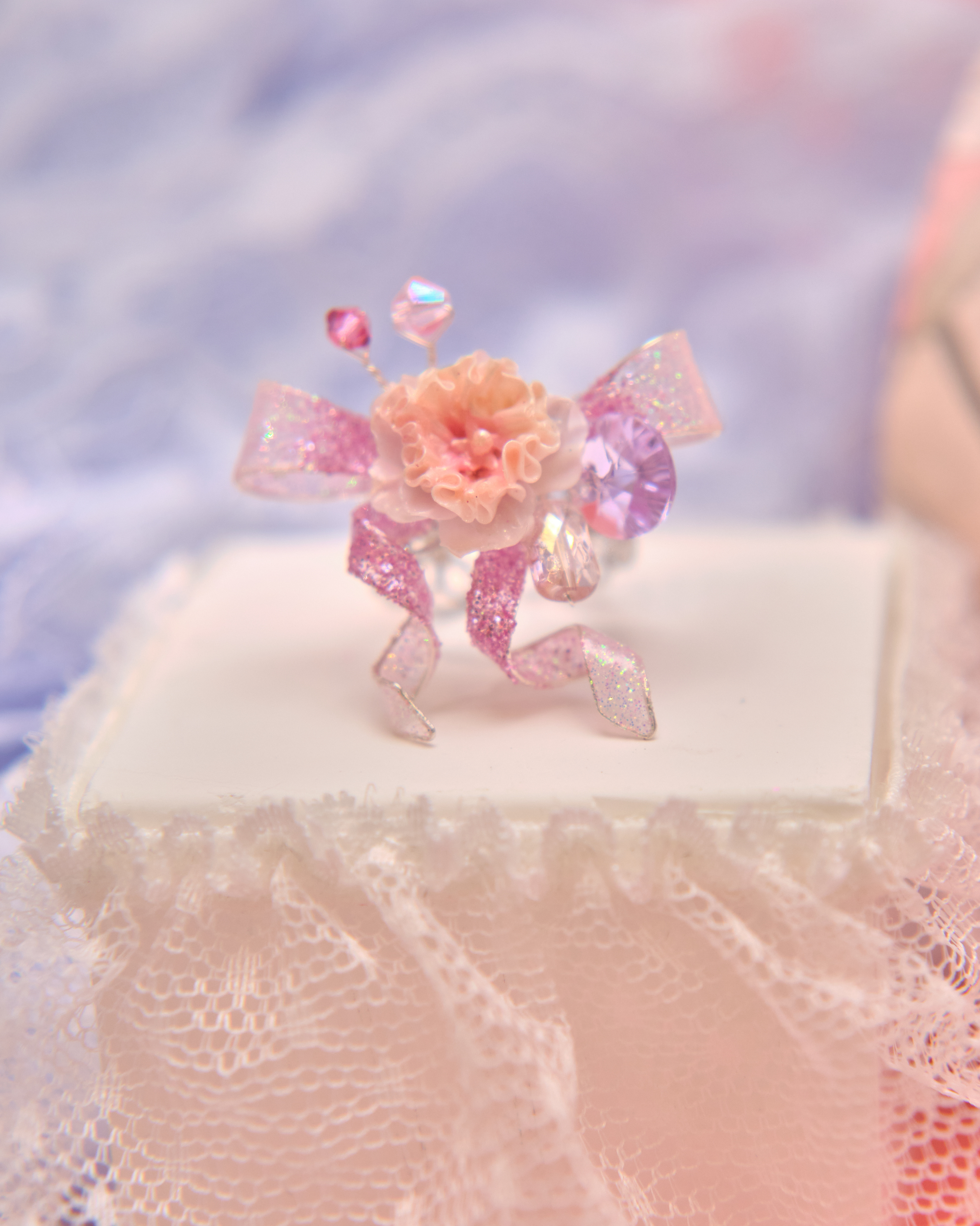 13241 Whimsy Bow Blooms Dip Art Ring