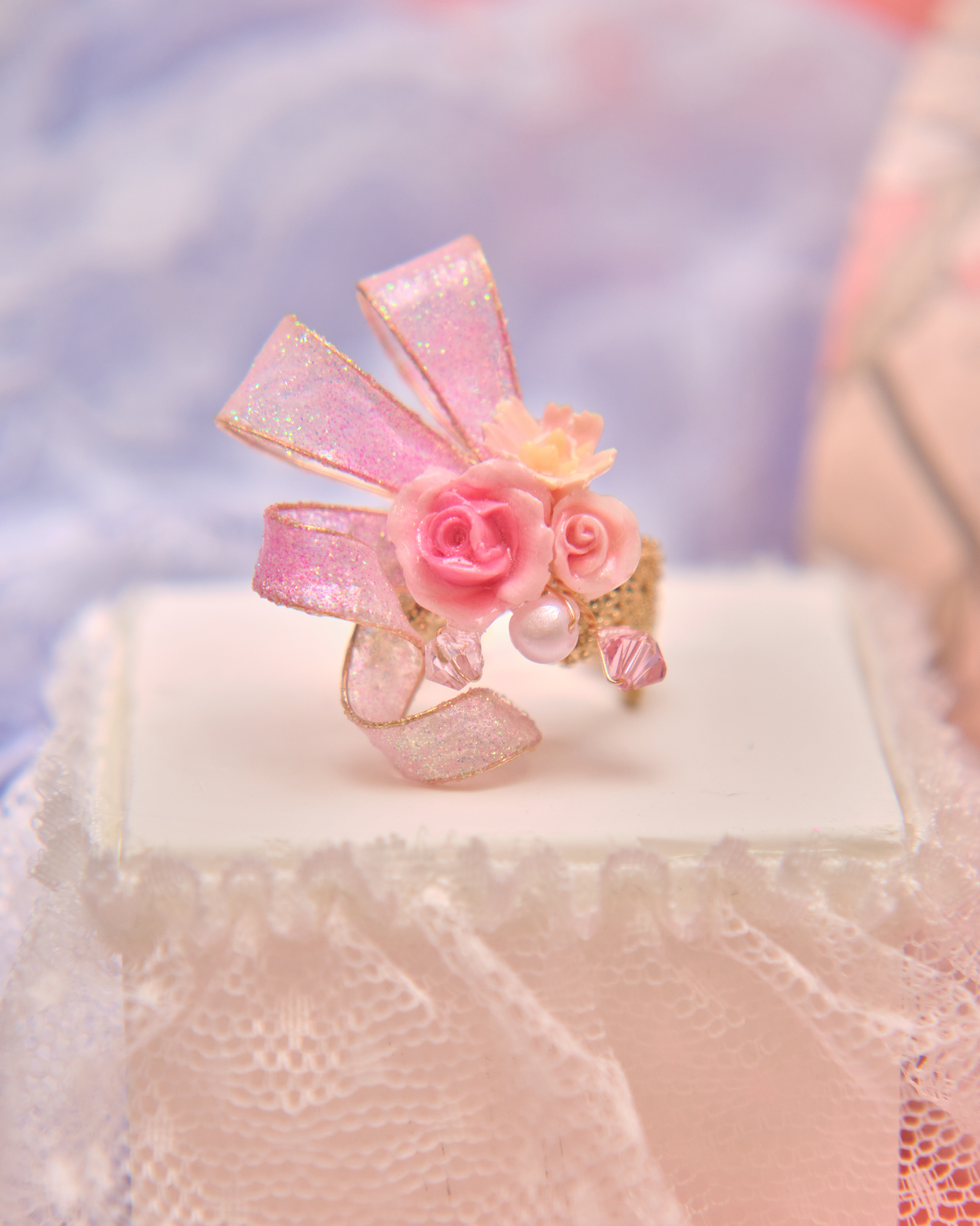 13239 Whimsy Bow Blooms Dip Art Ring