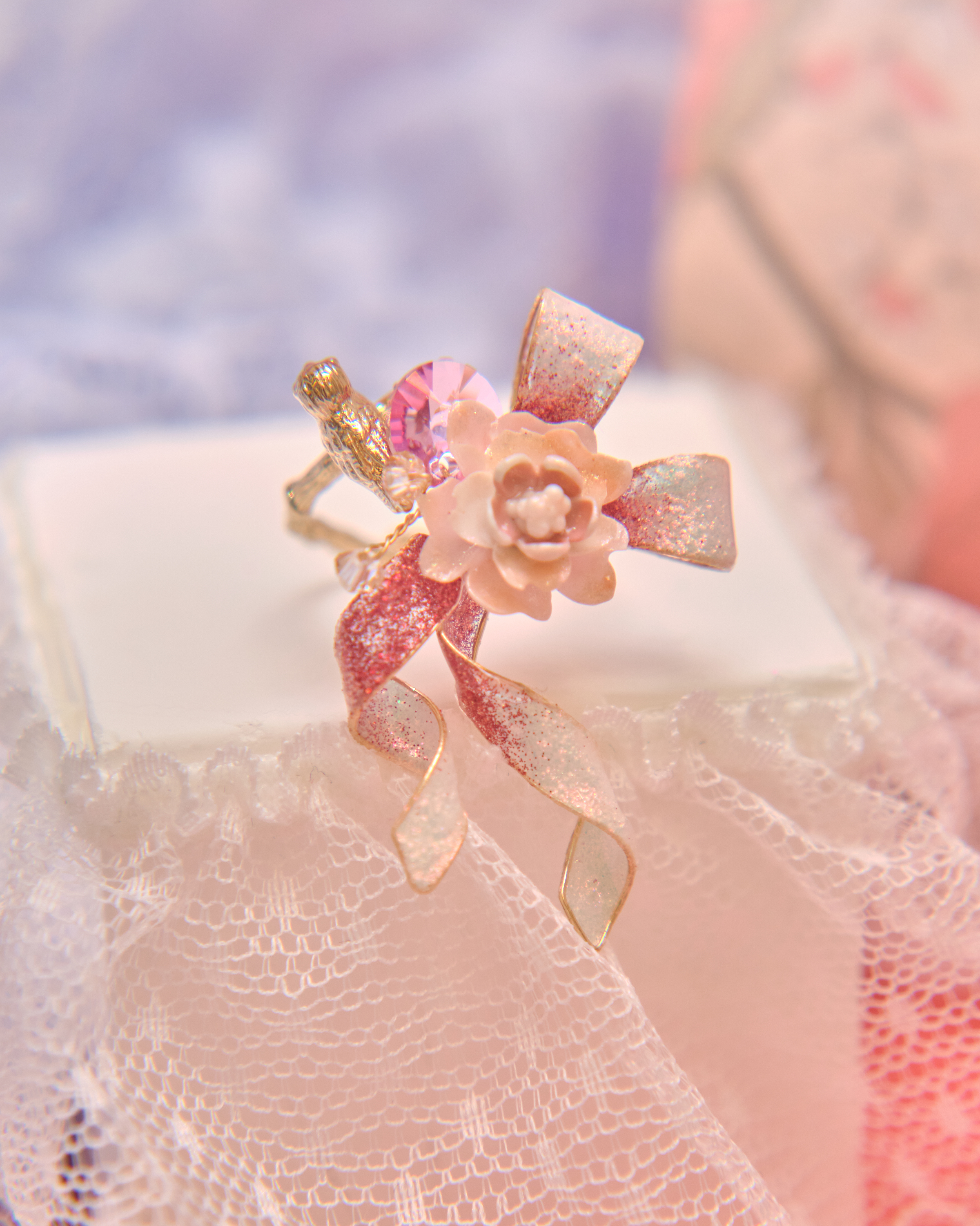 13236 Whimsy Bow Blooms Dip Art Ring