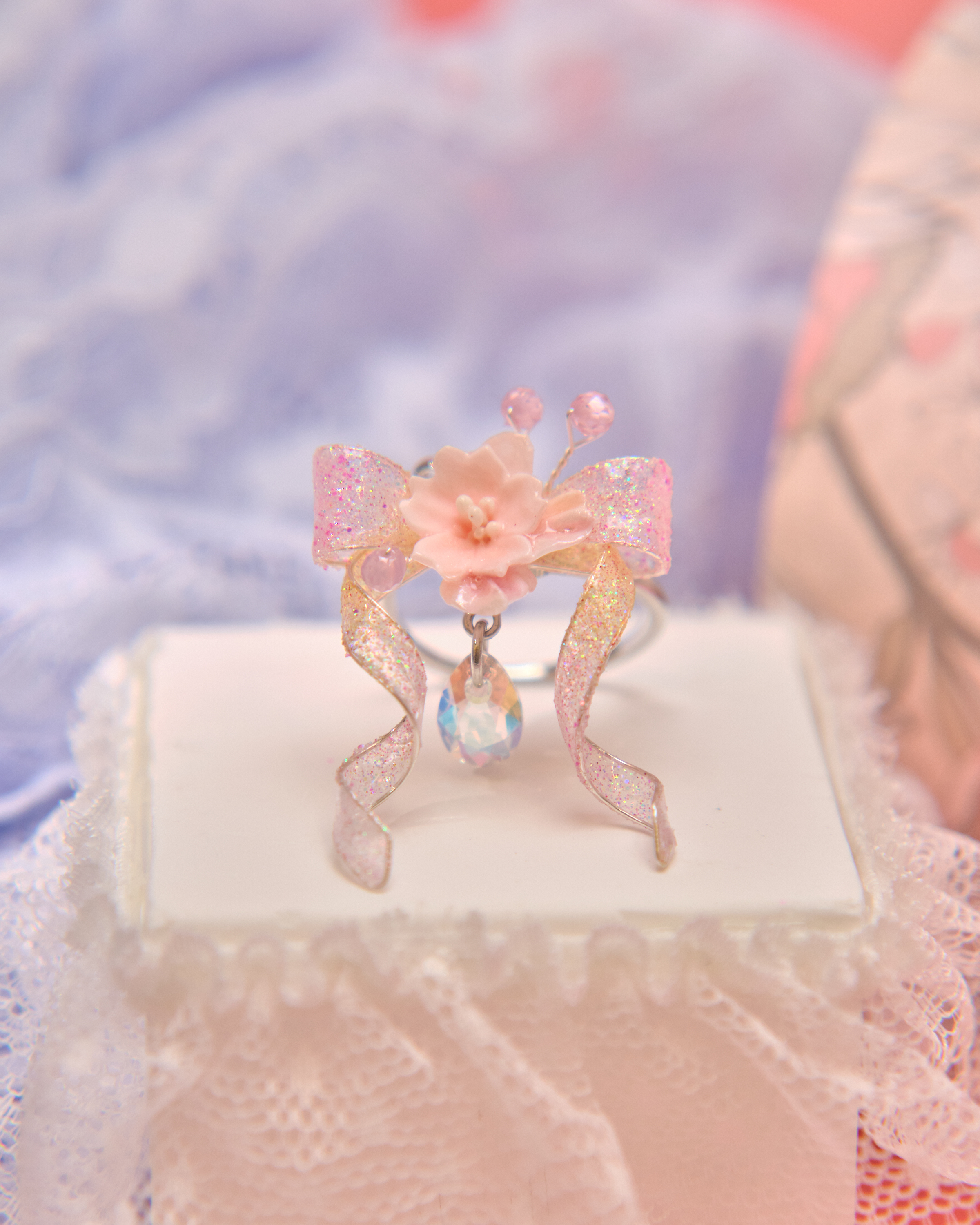 13235 Whimsy Bow Blooms Dip Art Ring