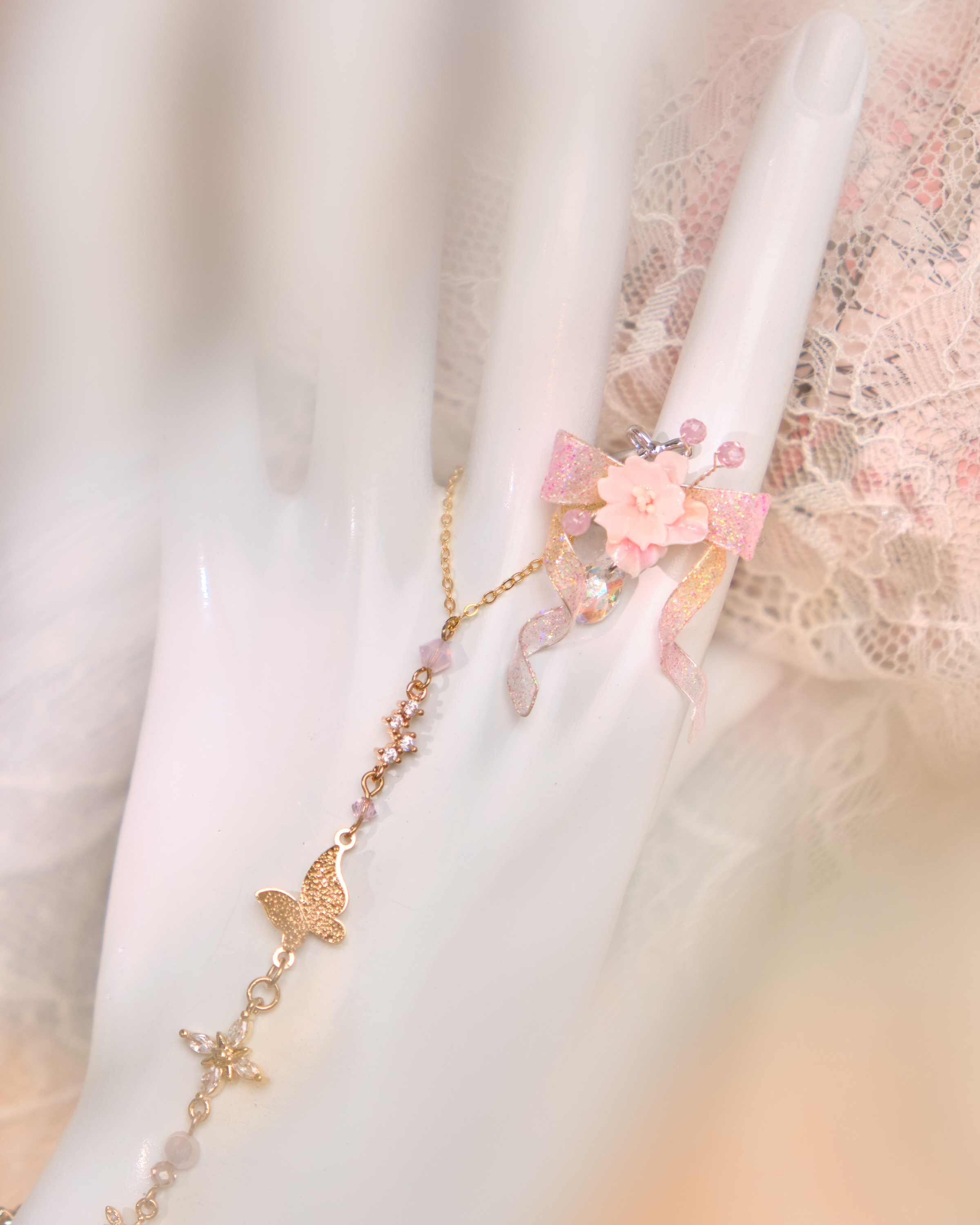 13235 Whimsy Bow Blooms Dip Art Ring