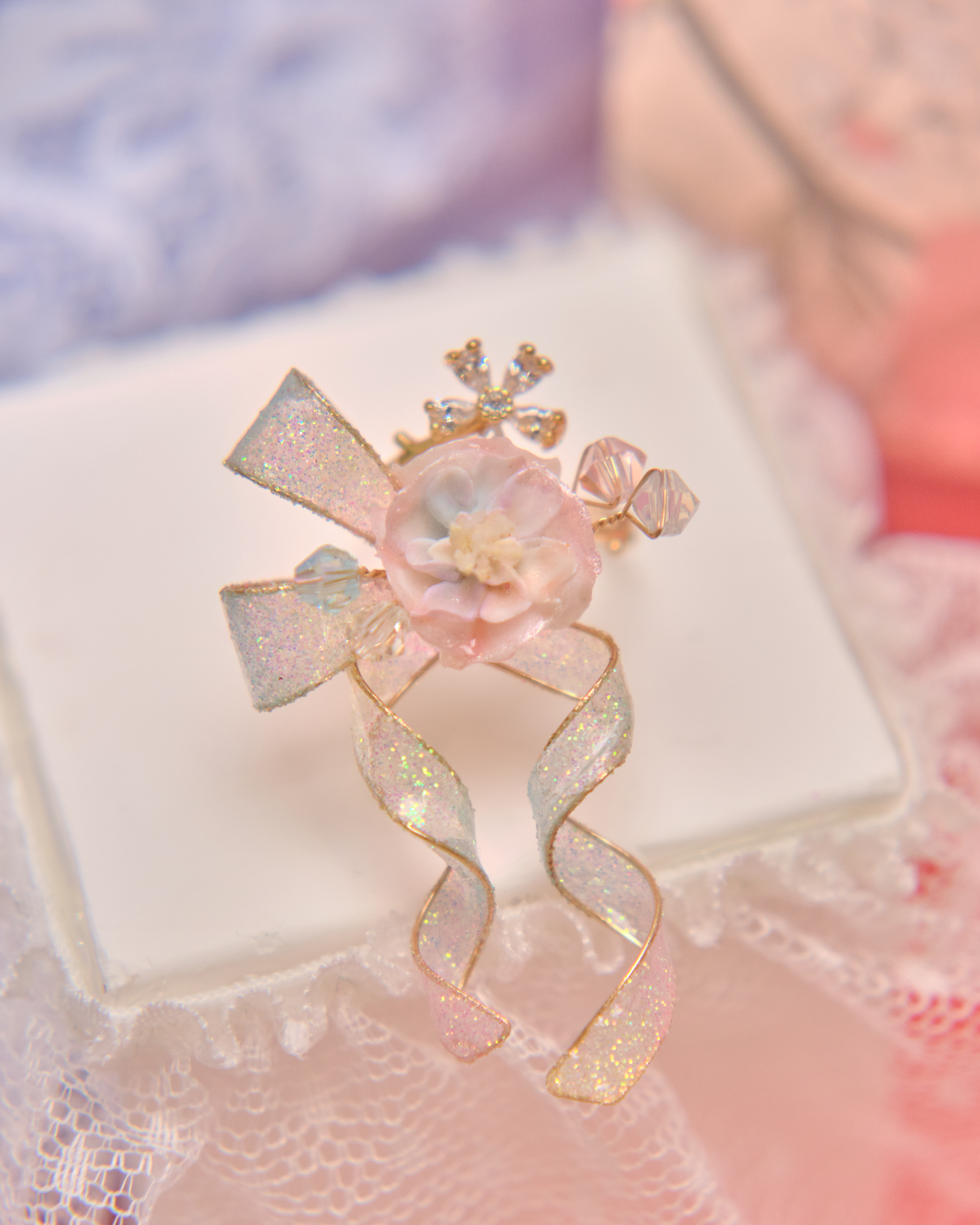 13234 Whimsy Bow Blooms Dip Art Ring