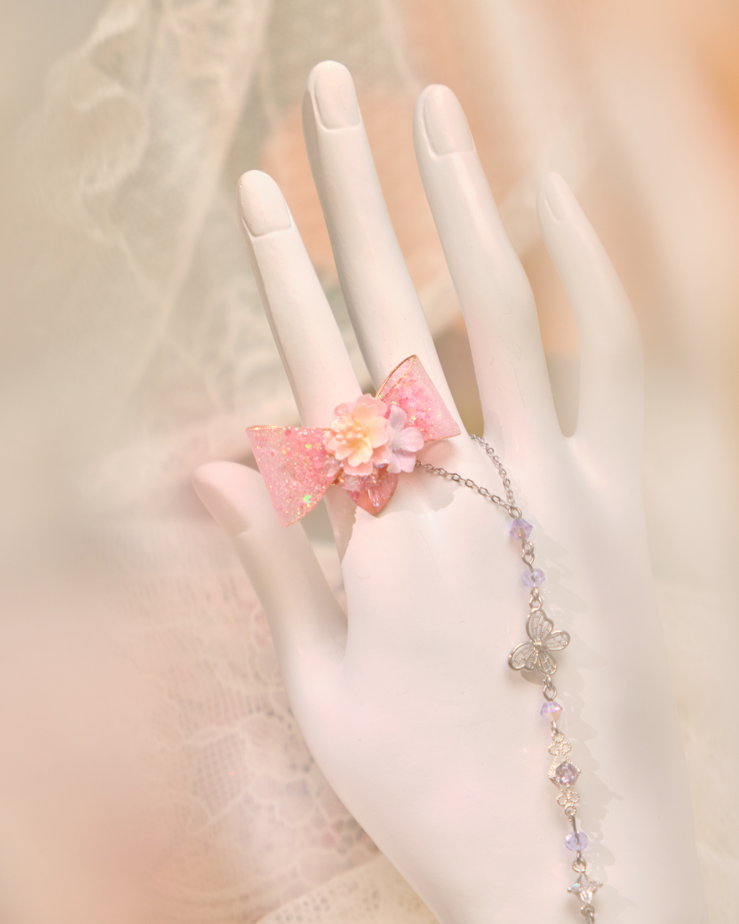 13238 Whimsy Bow Blooms Dip Art Ring