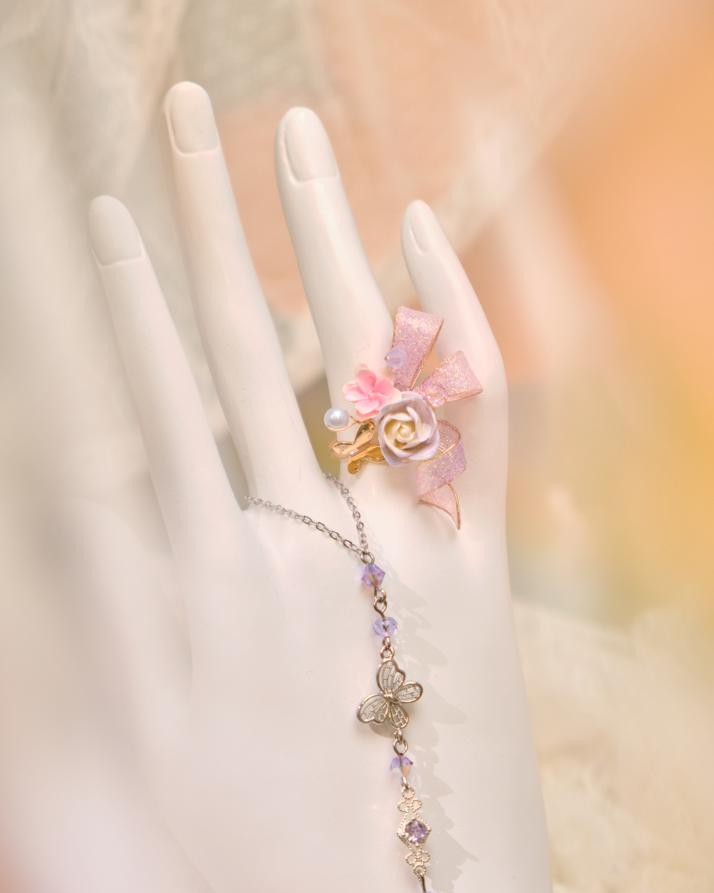 13237 Whimsy Bow Blooms Dip Art Ring