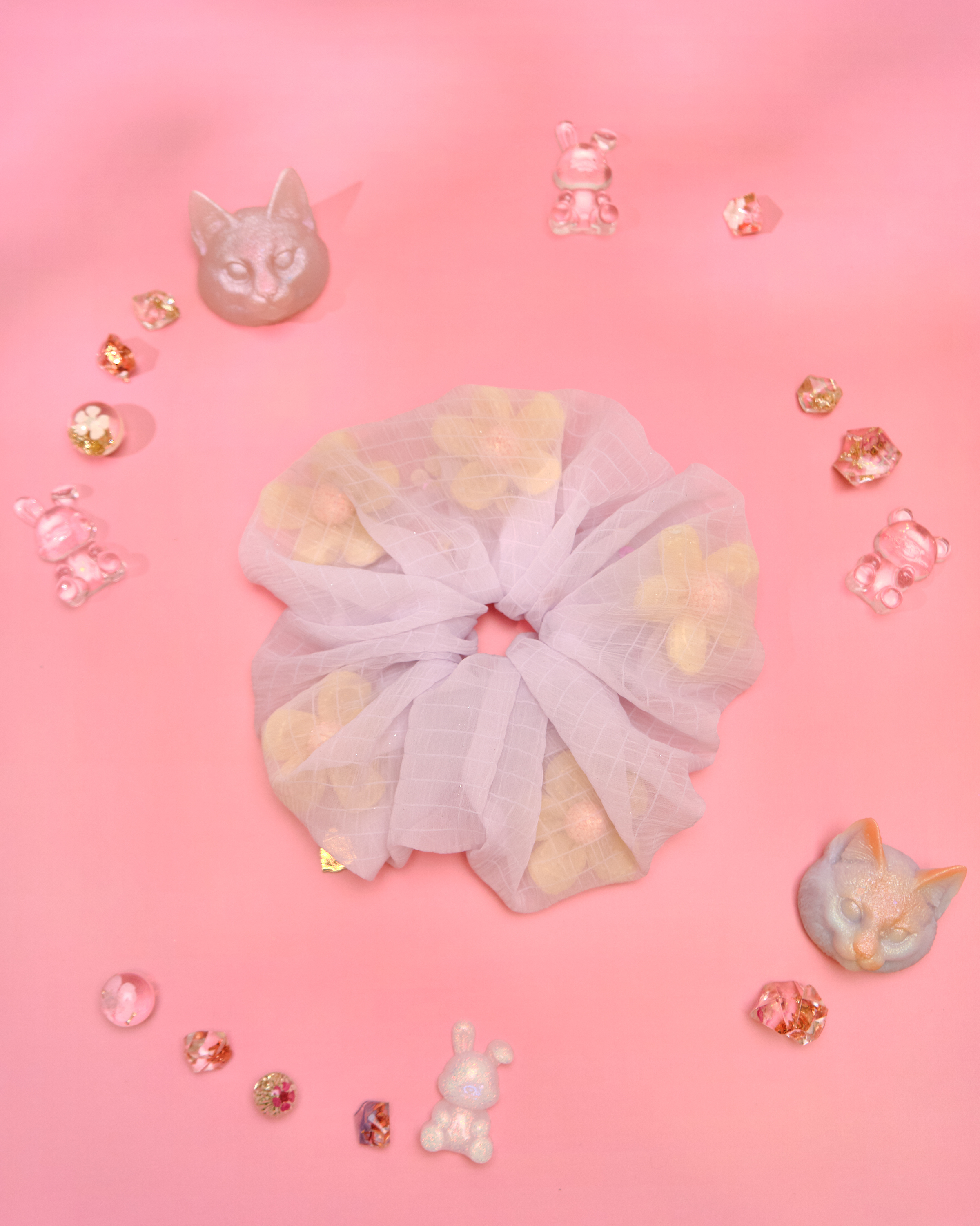 13220 Purple Sunset Glow Lace Reverie Scrunchies