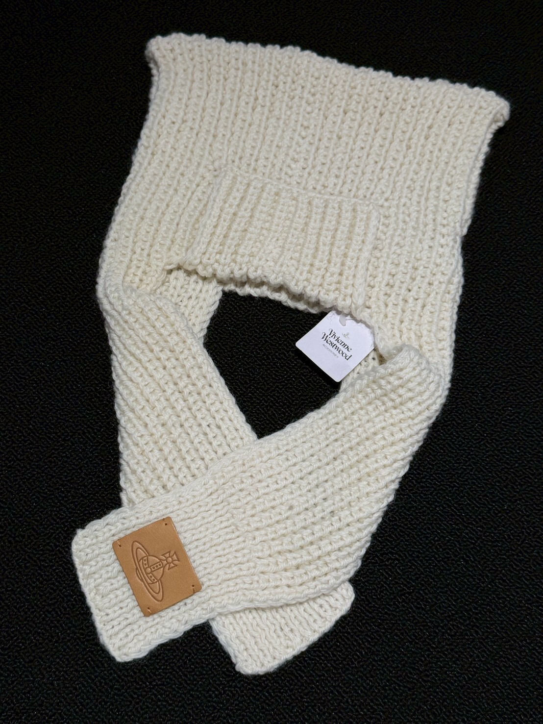 Vivienne Westwood 絕版款 針織貓耳毛帽 土星皮標Logo 惡魔帽