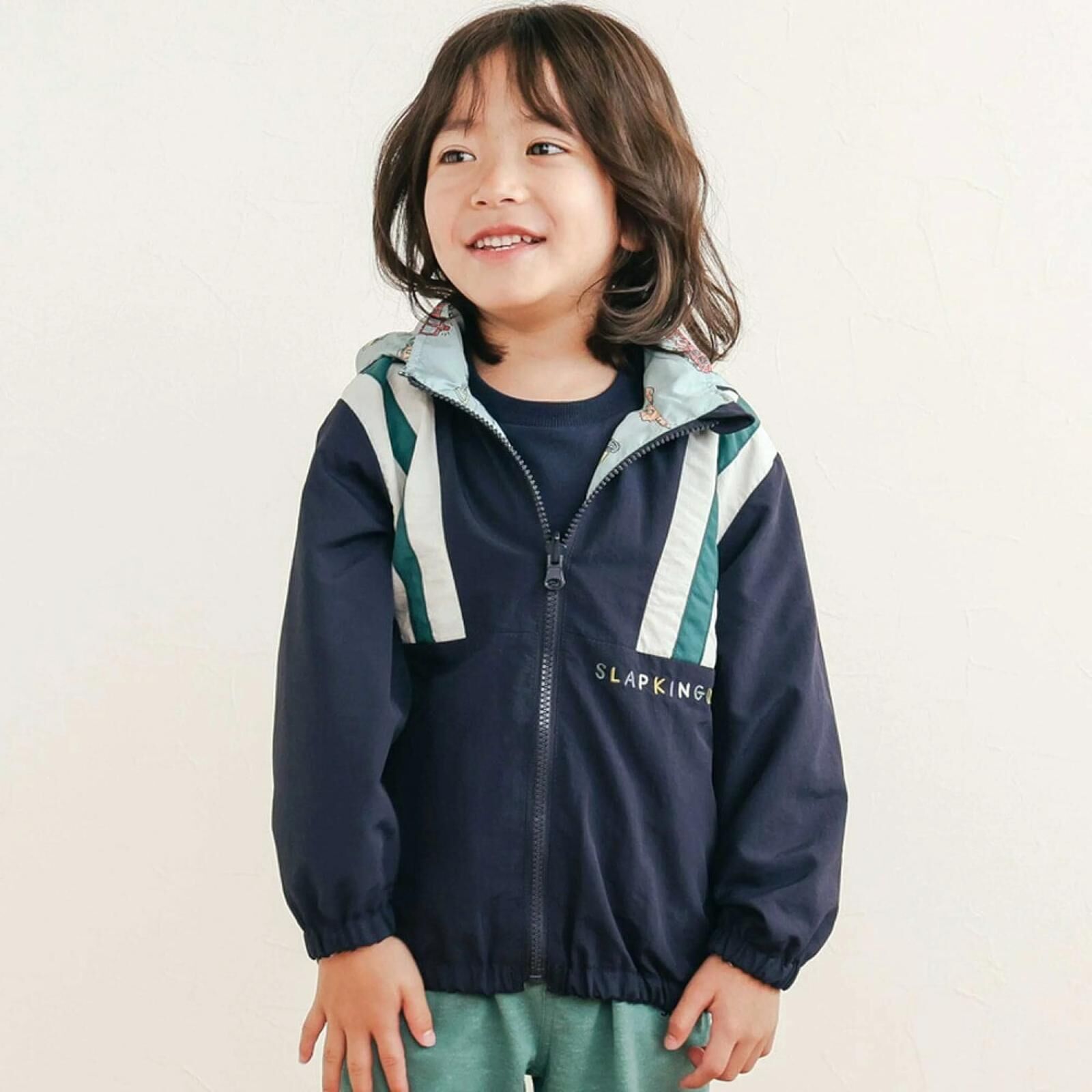 (現貨)🇯🇵 日本直送 Slap Slip 雙面著風褸 (Size 110/120)