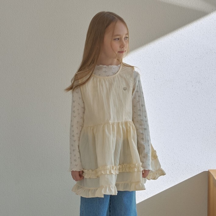 90-130 氣質荷葉邊背心洋裝 2色