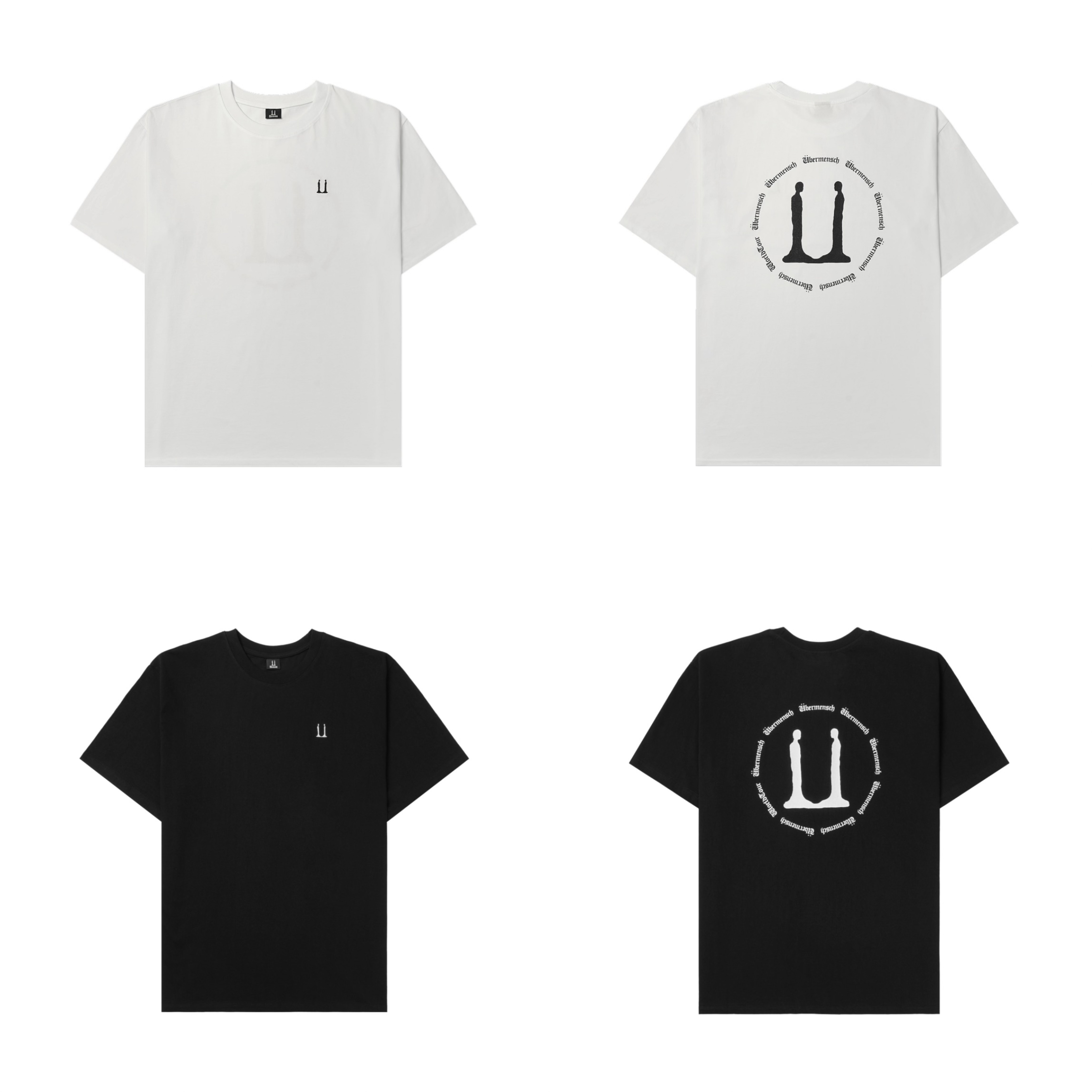 [G-DRAGON Ubermensch] 黑色/白色短T