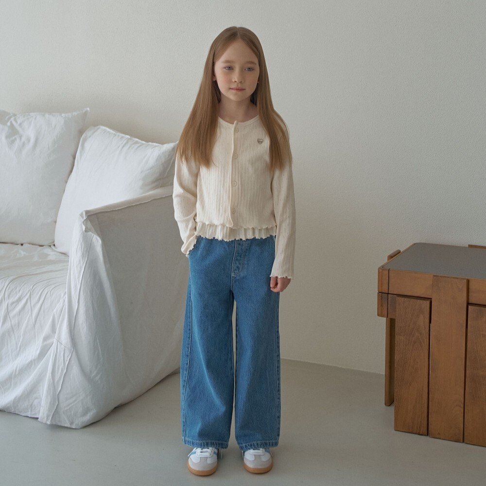 90-150 鉤邊丹寧直筒褲