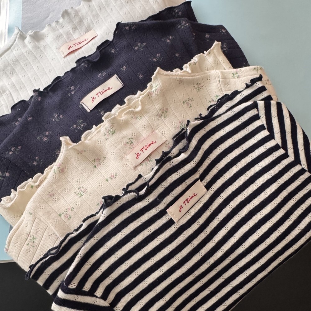 90-130 木耳捲邊春款薄上衣 4色