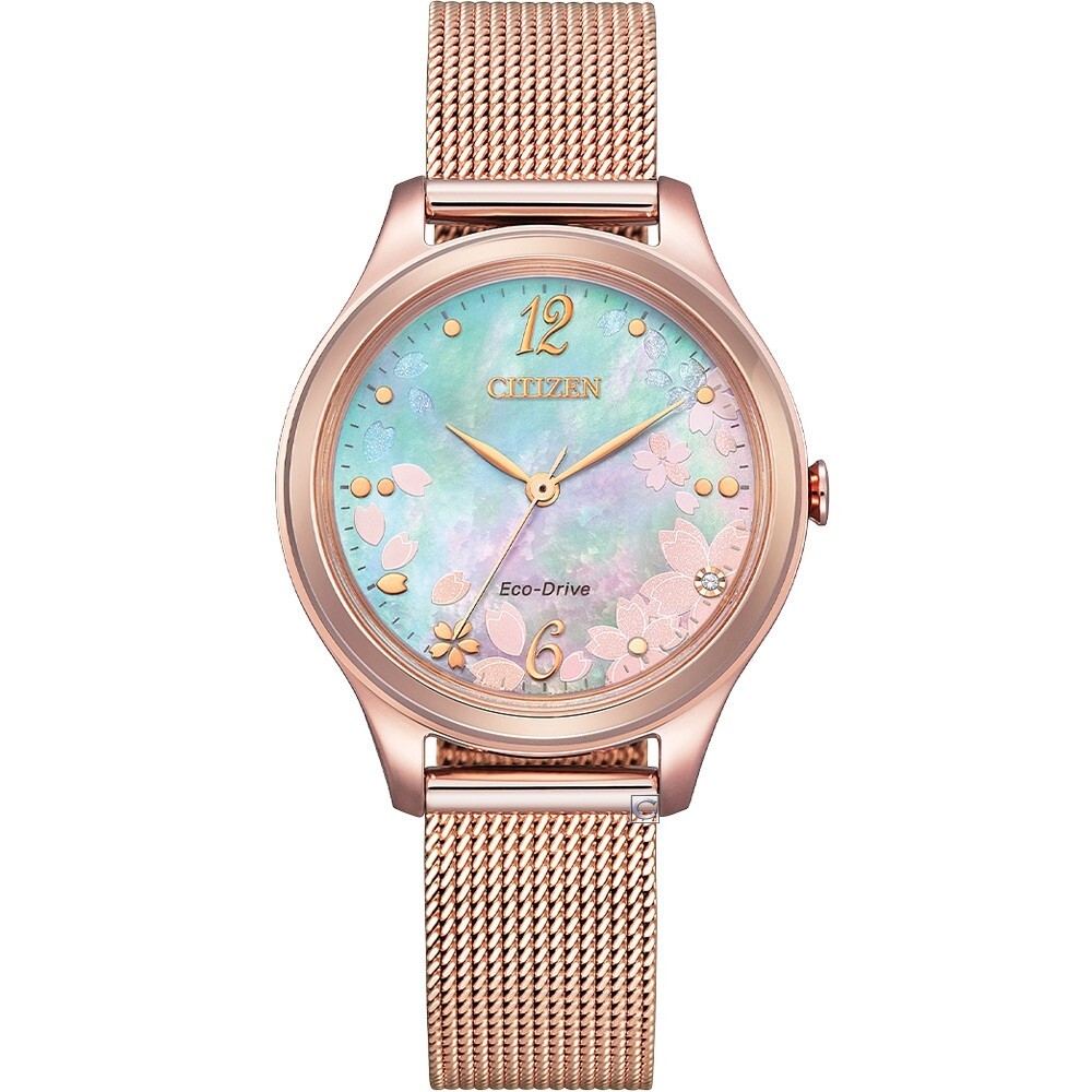 預購款【Citizen 星辰】LADY'S Eco-Drive光動能 櫻花限量款 情人節推薦款  淑女腕錶 手錶 EM0508-80D