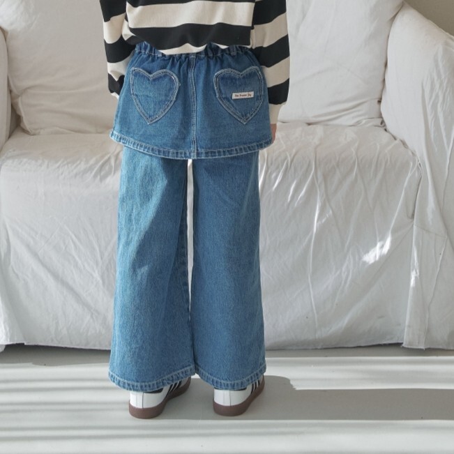 90-150 愛心牛仔裙褲