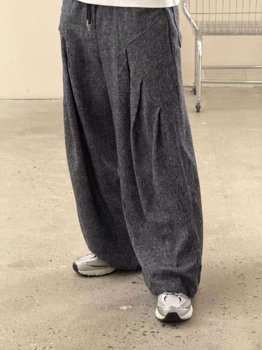 格紋鬆身褲 P3241