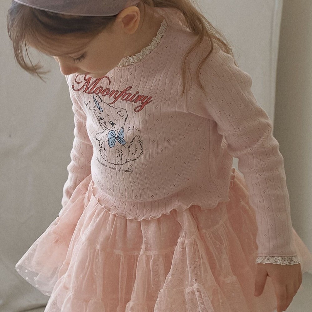 90-130 蕾絲貓咪上衣 2色