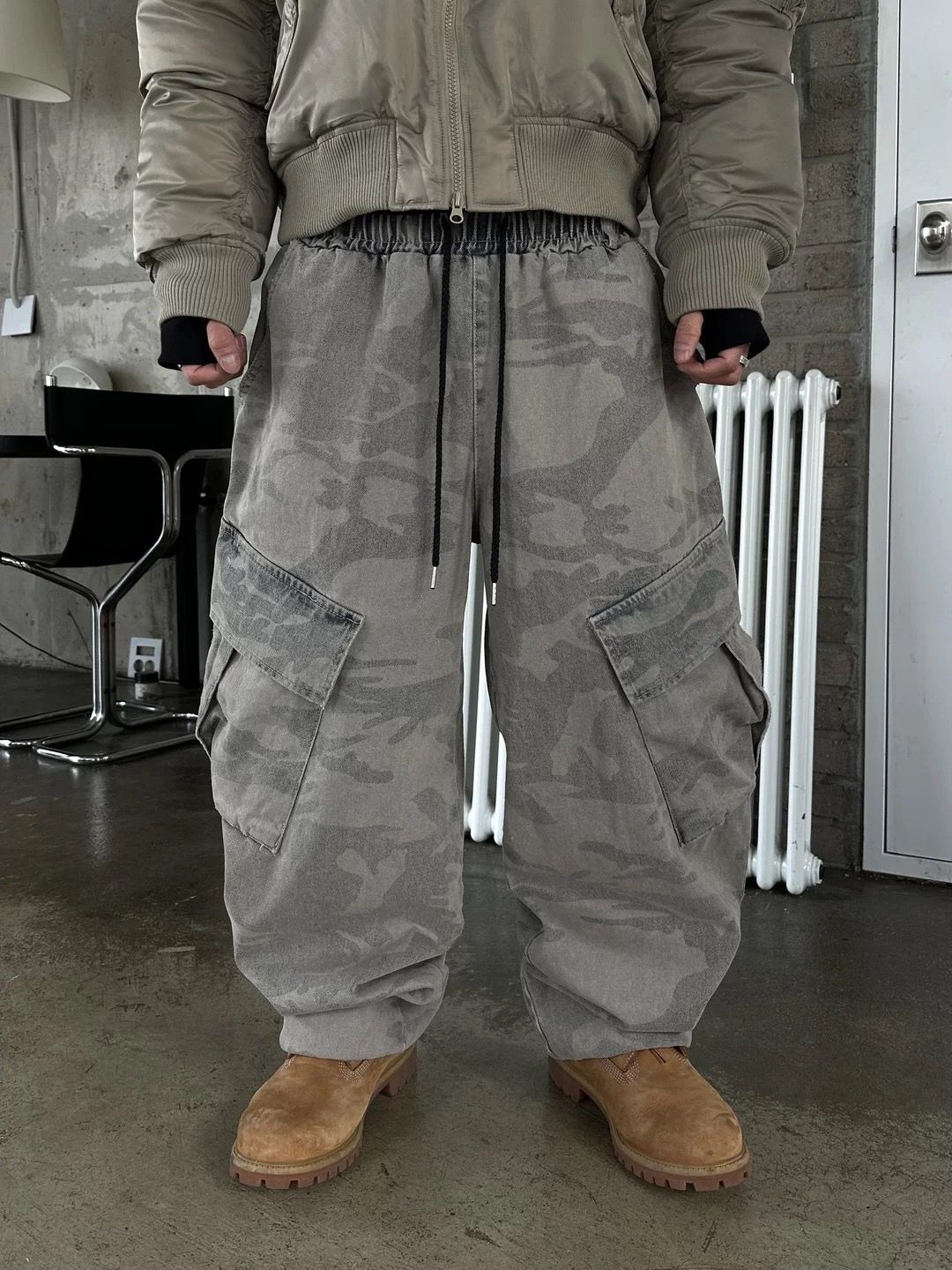 迷彩工裝鬆身褲 P3248