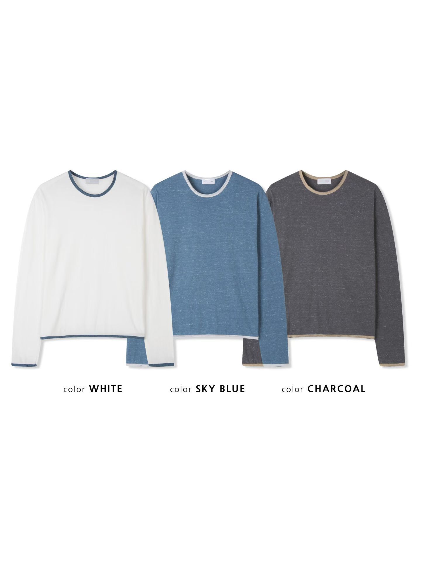 拼色長袖衫 T5896