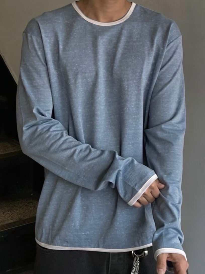 拼色長袖衫 T5896