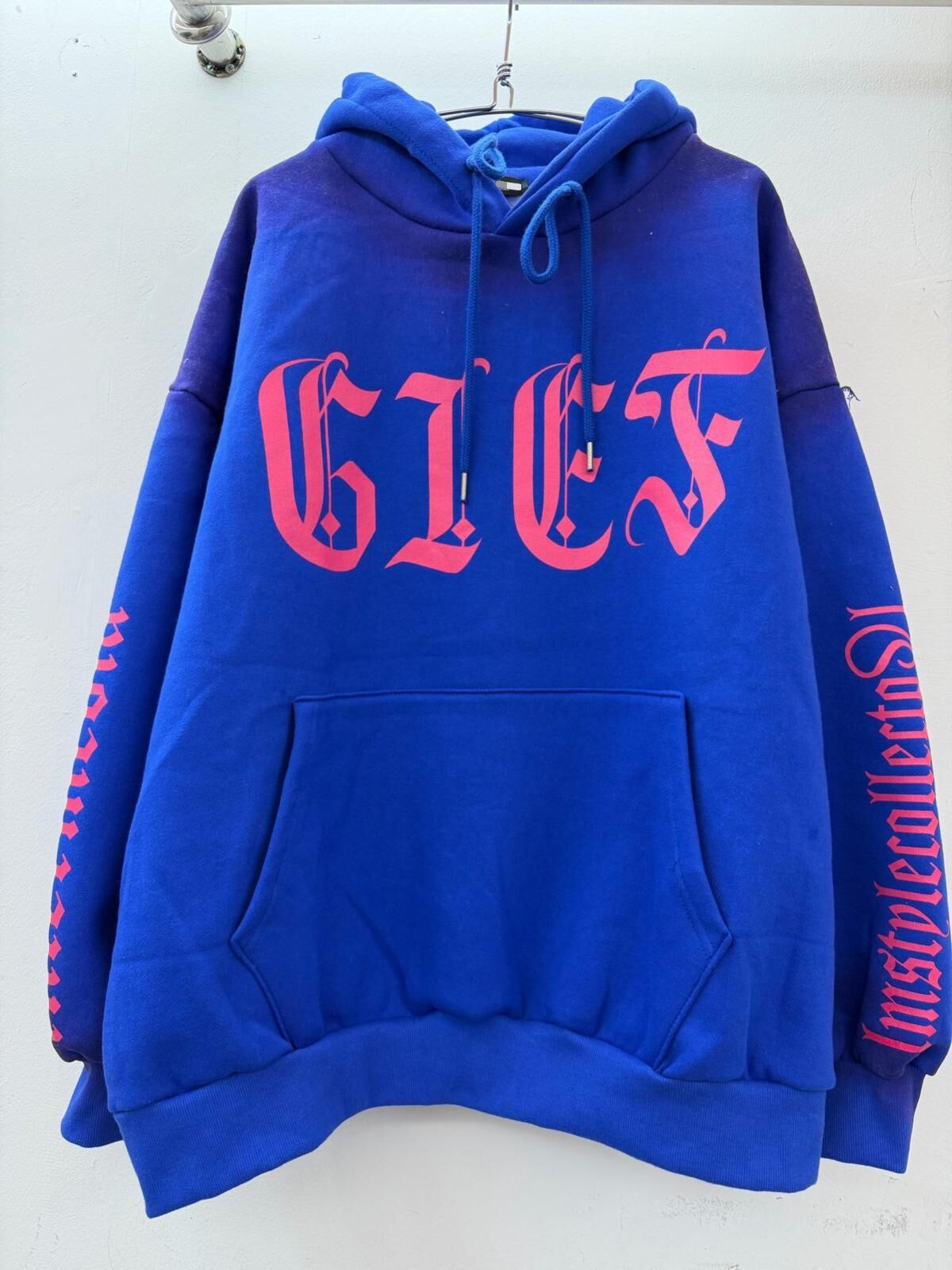 OverSize英文字連帽衛衣(薄抓毛底) T5903