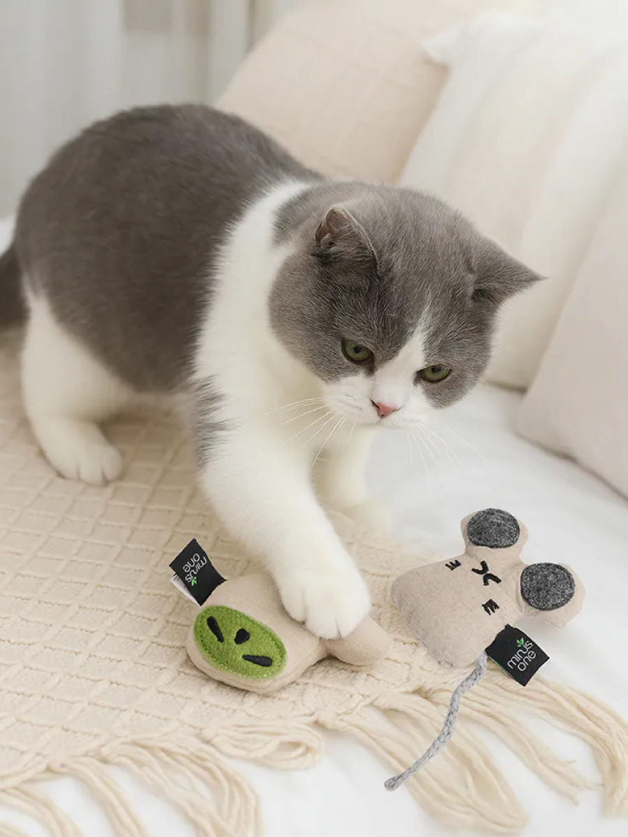 【Minus One 邁樂思】環保亞麻貓草玩具｜懶懶樹