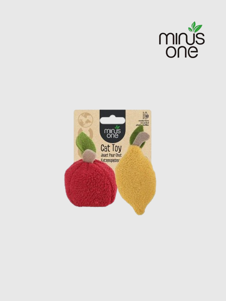 【Minus One 邁樂思】造型貓草系列 水果造型貓草玩具｜萊姆蘋果