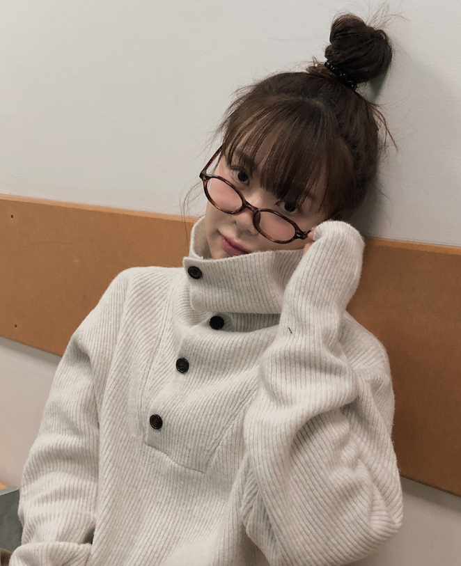 春季預訂｜BUTTON羊毛高領保暖針織衫