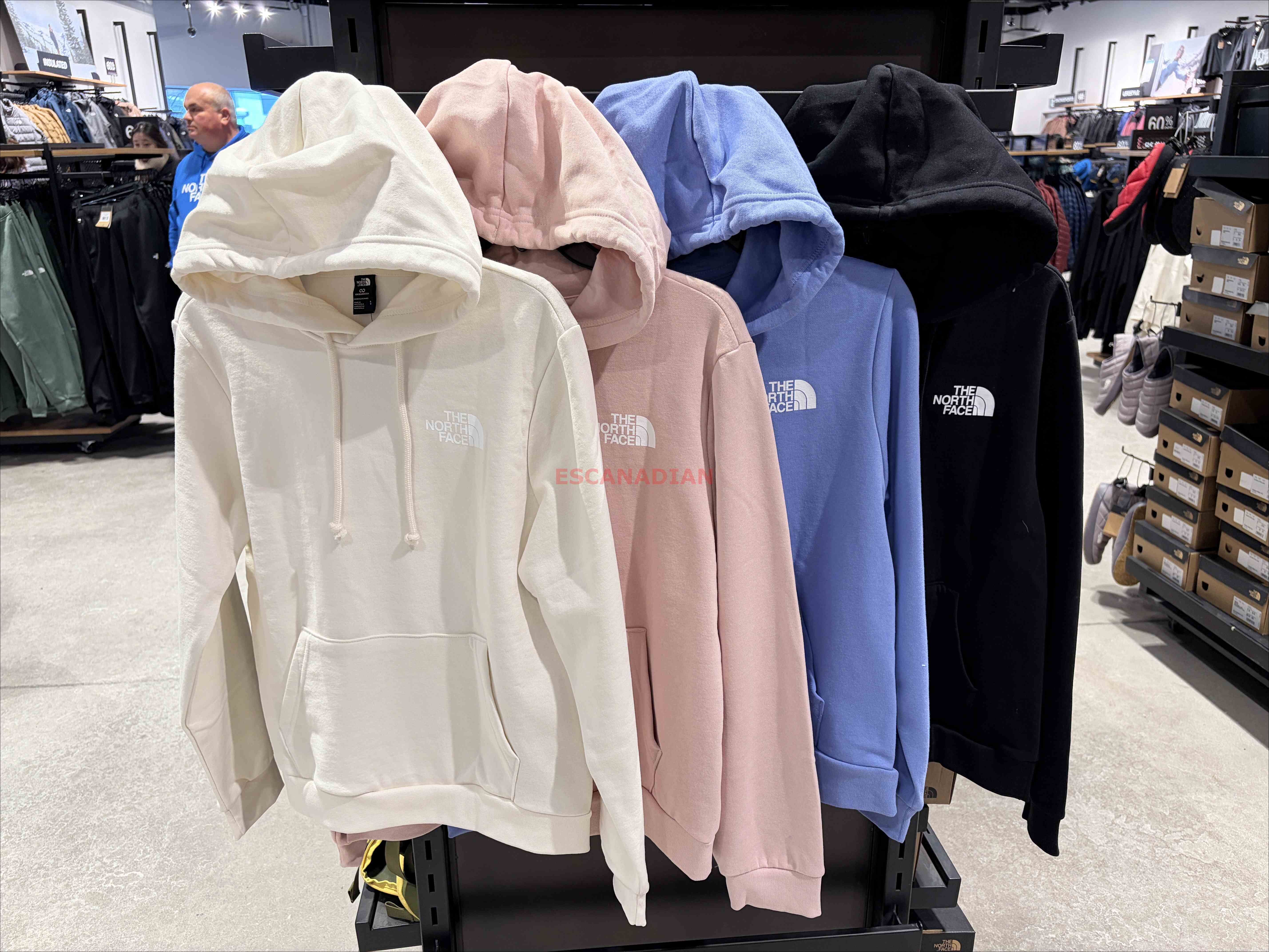 THE NORTH FACE 女大人 經典正反LOGO 刷毛 帽TEE (前小後大) (4色)