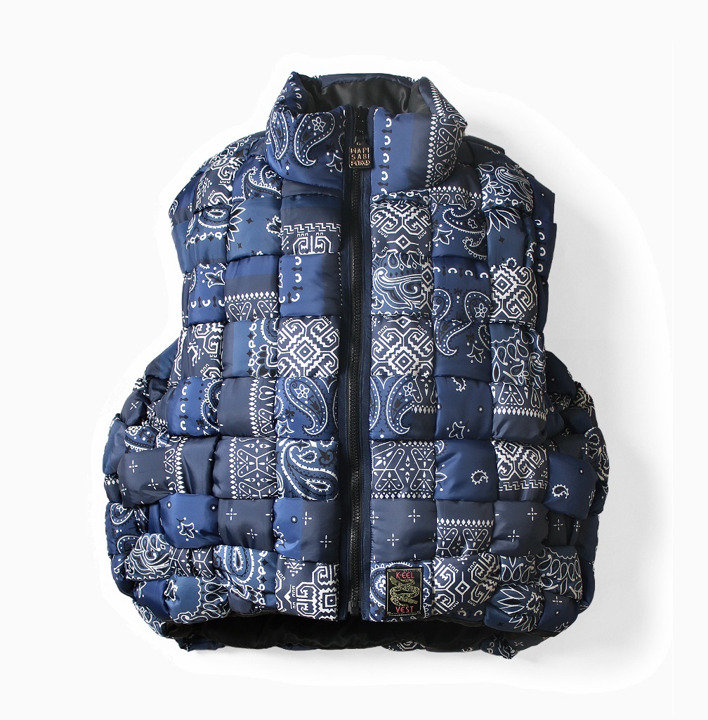 1/24 RELEASE: KAPITAL Bandana Transfer Nylon KEEL Weaving Vest - PRE ORDER ITEM (預訂中)