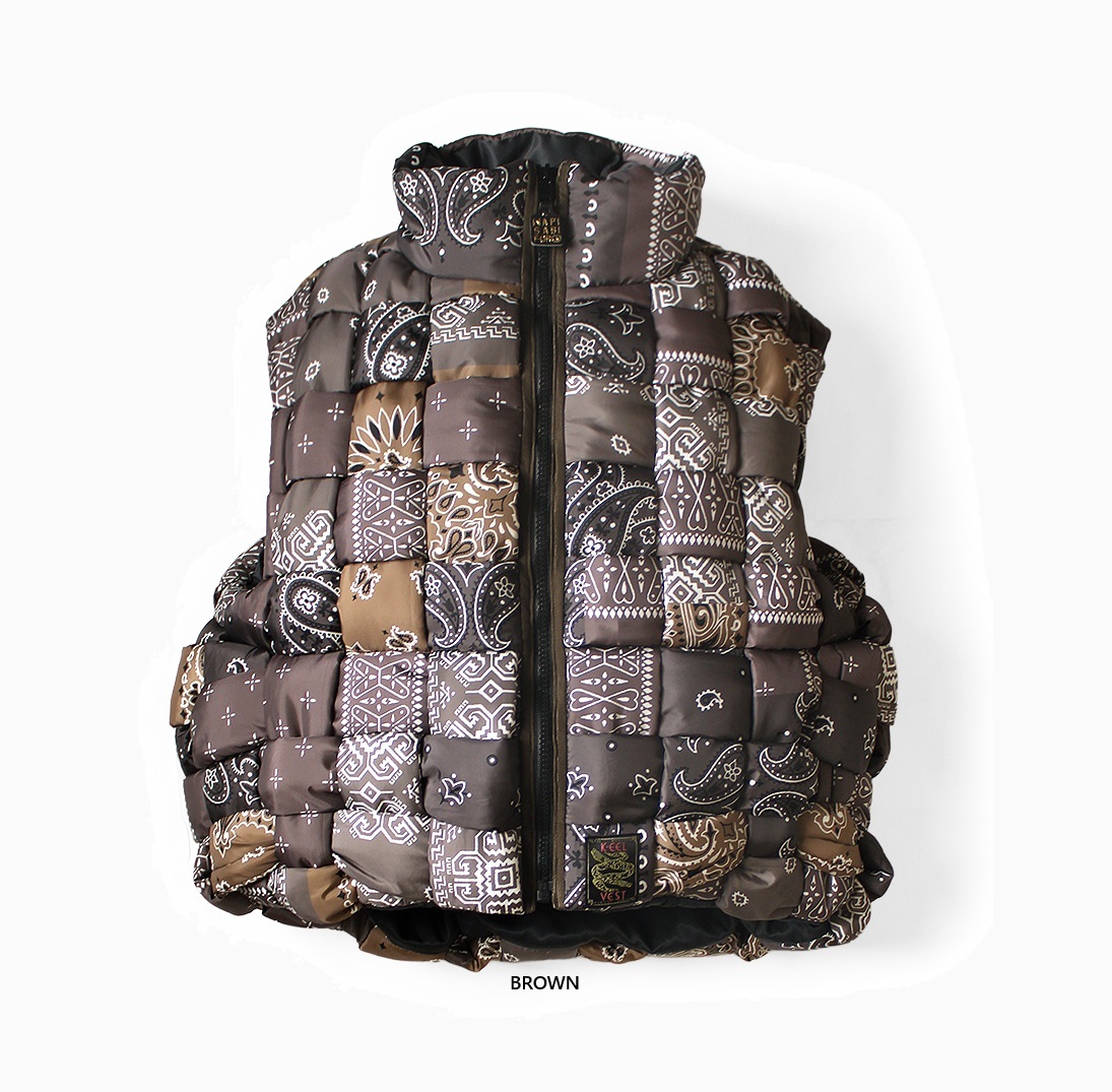 1/24 RELEASE: KAPITAL Bandana Transfer Nylon KEEL Weaving Vest - PRE ORDER ITEM (預訂中)